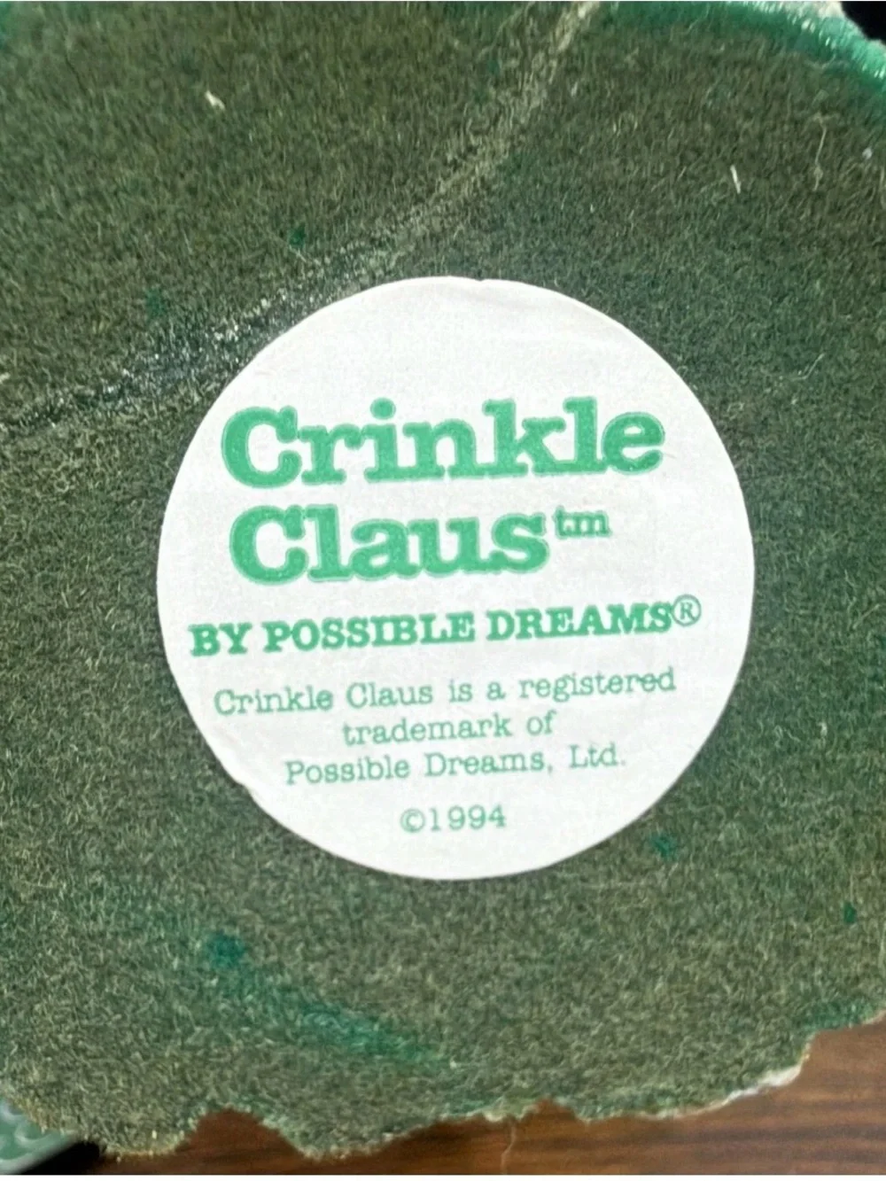 Vintage Crinkle Claus Possible Dreams Russian Santa Claus Resin Figurine 1994